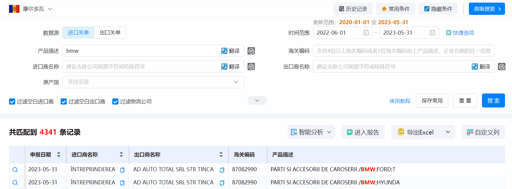 海关数据,摩尔多瓦海关数据,购宝钱包APP海关数据